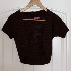 Brown short cardigan